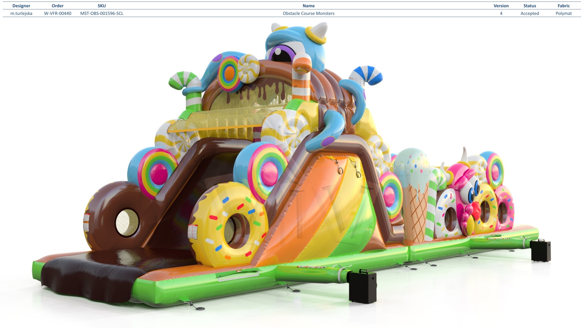 Obstacle Course Monsters commercial inflatable obstacle course
