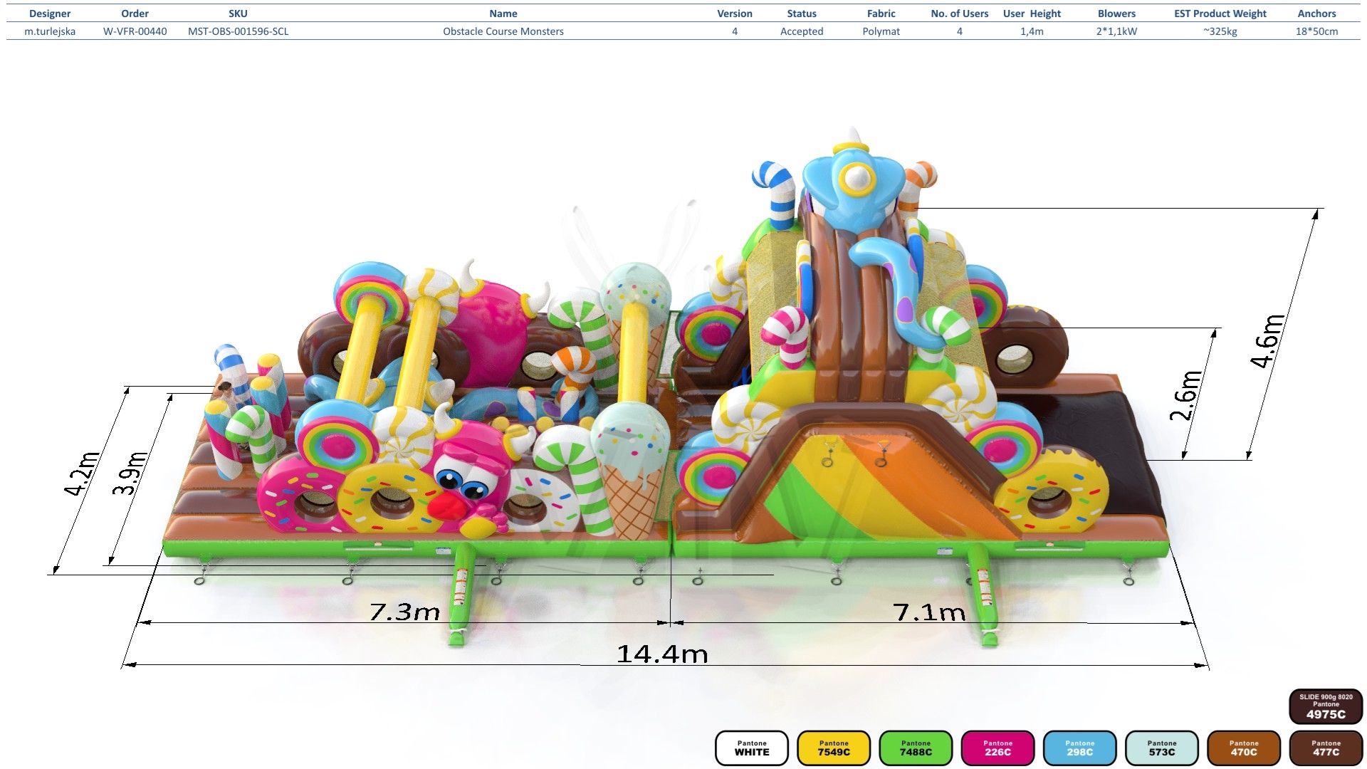 Obstacle Course Monsters commercial inflatable obstacle course