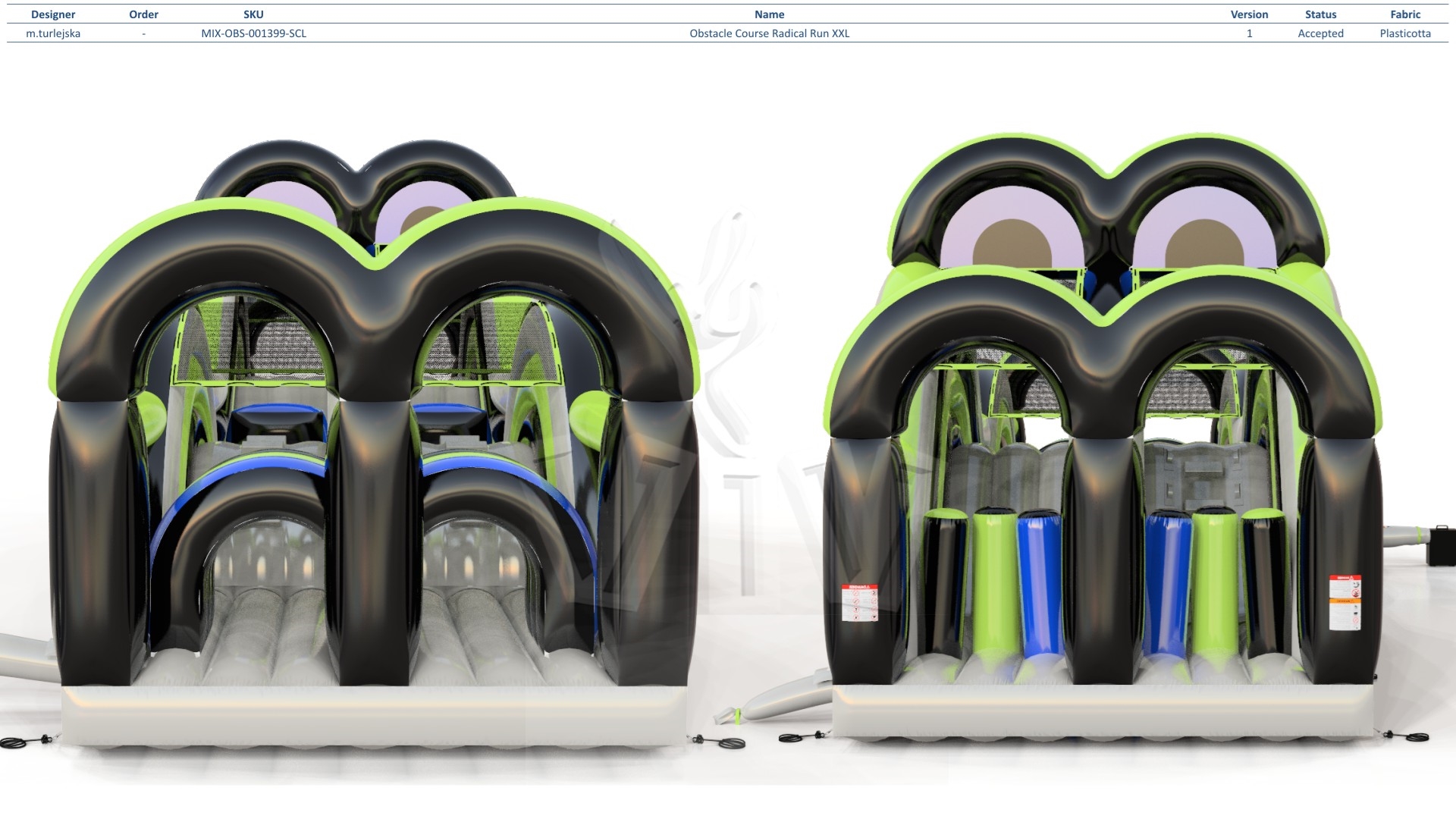 Obstacle Course Redical Run XXL commercial inflatable obstacle course