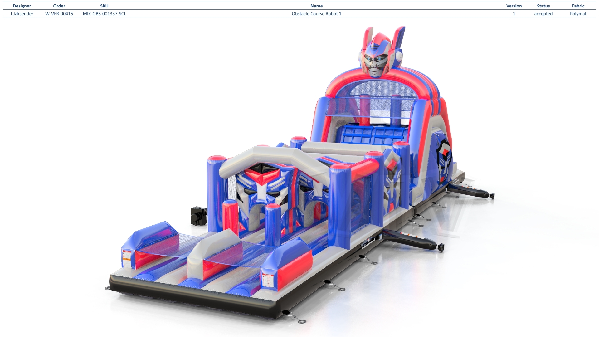 Obstacle Course Robot 1 commercial inflatable obstacle course
