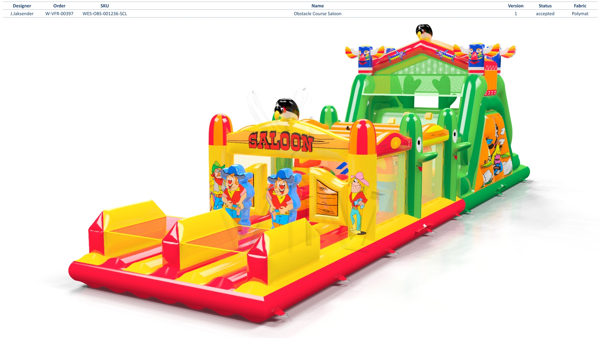 Obstacle Course Saloon commercial inflatable obstacle course