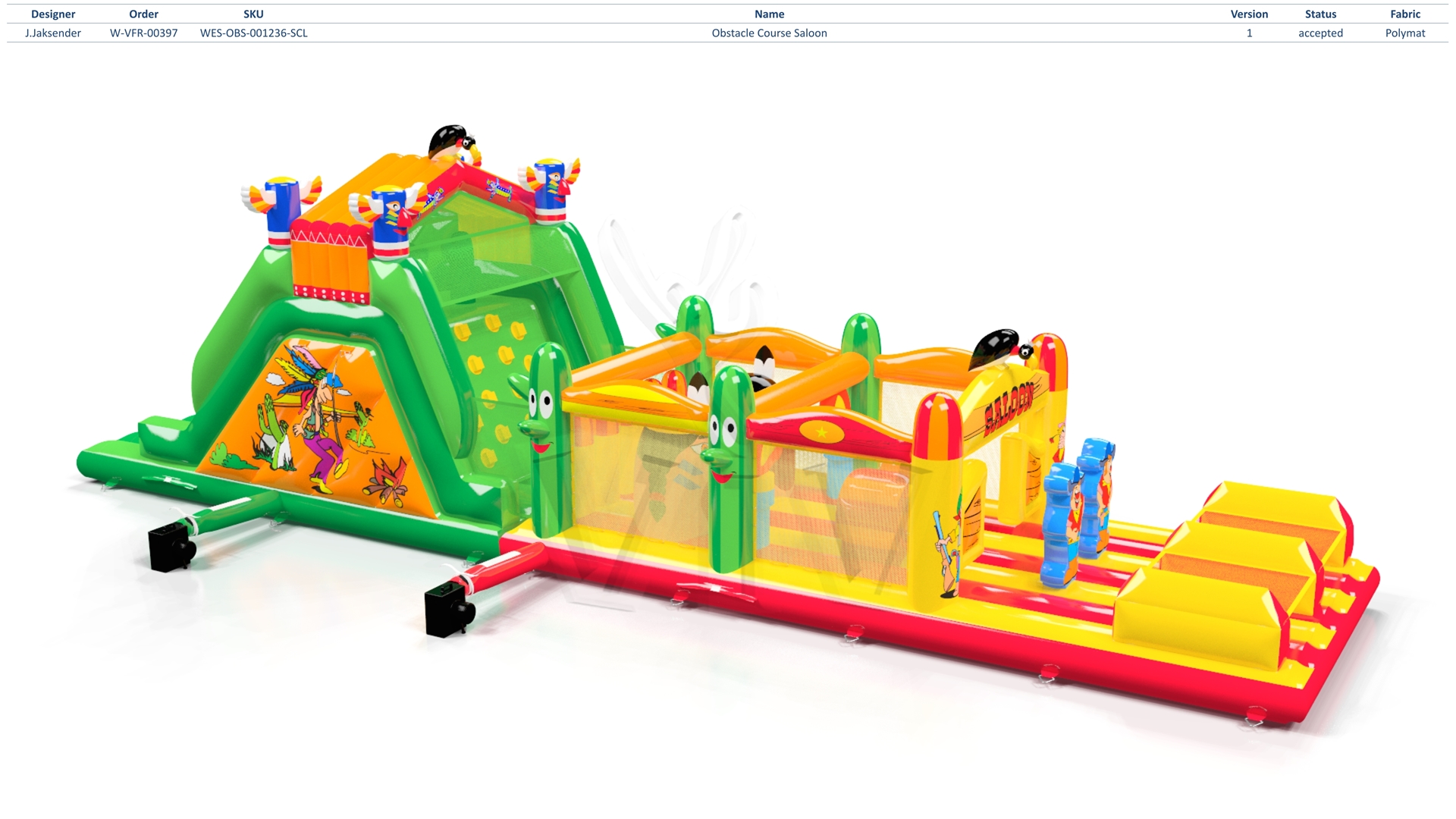 Obstacle Course Saloon commercial inflatable obstacle course