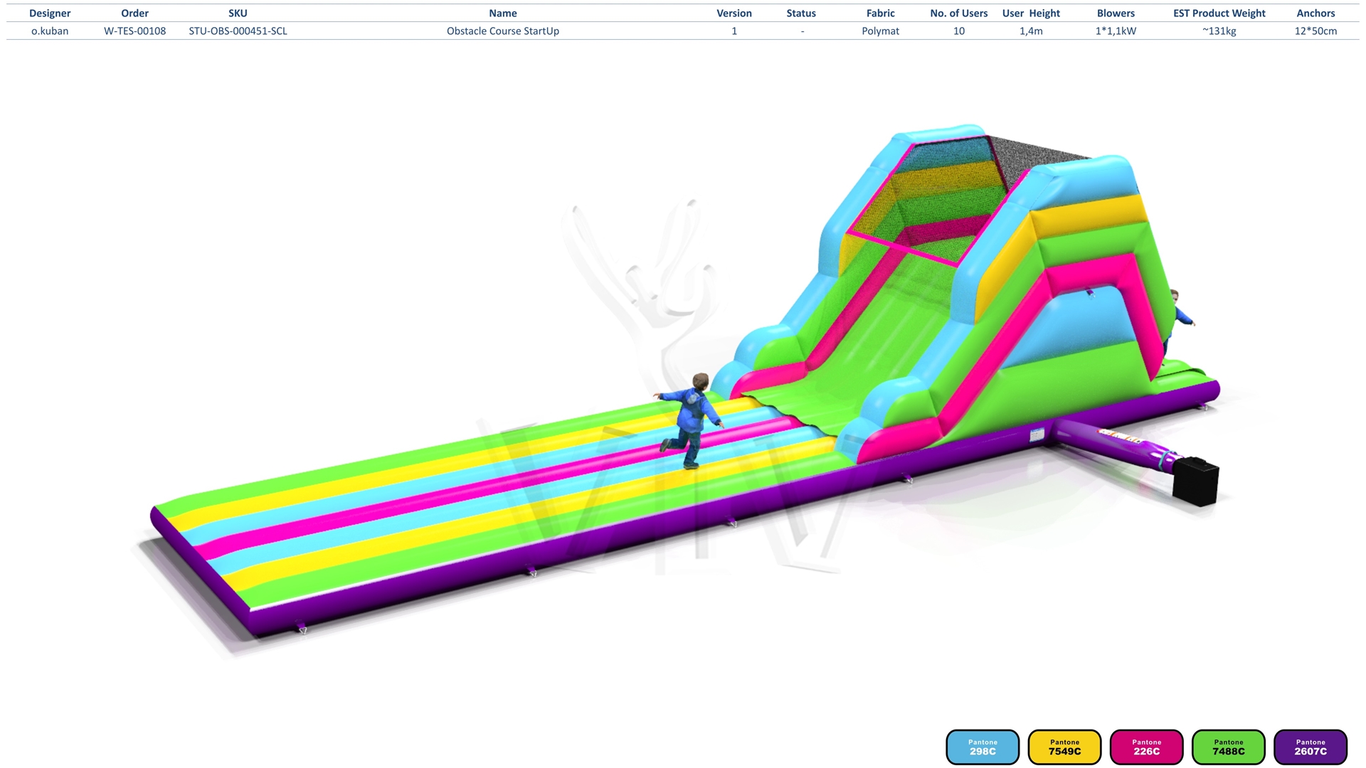 Obstacle Course Startup commercial inflatable obstacle course