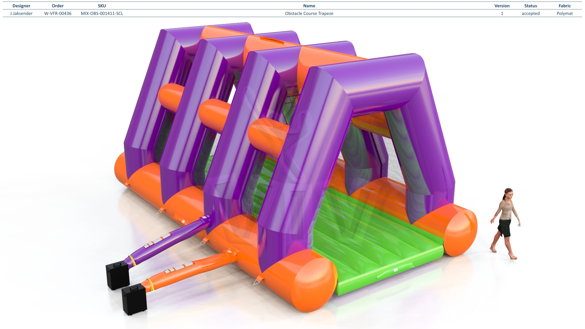 Obstacle Course Trapeze commercial inflatable obstacle course