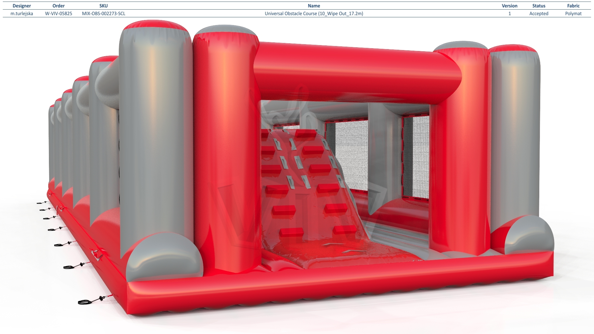 Obstacle course wipe out commercial inflatable obstacle course