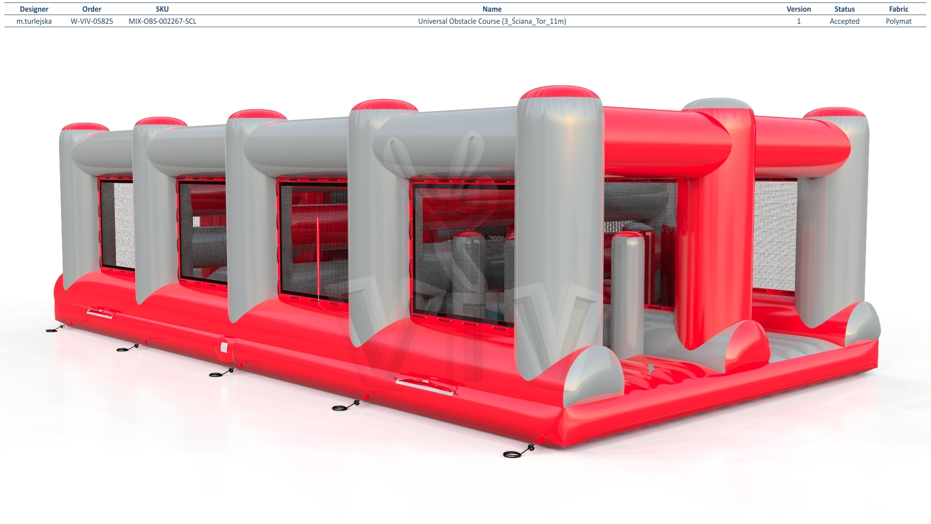 Obstacle course with pipes commercial inflatable obstacle course