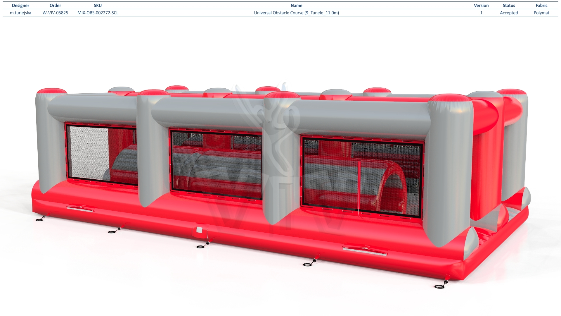 Obstacle course with tunnels commercial inflatable obstacle course