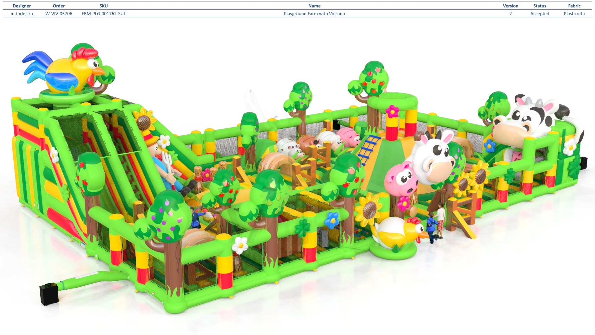 Playground Farm with Volcano commercial inflatable playground