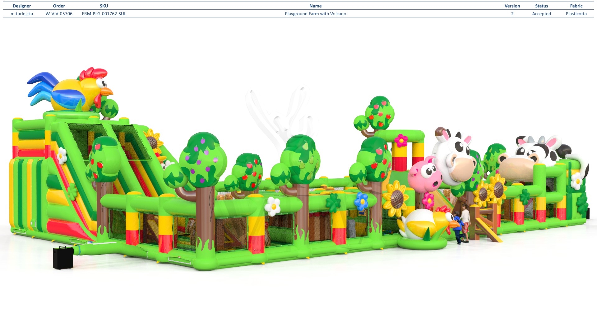 Playground Farm with Volcano commercial inflatable playground