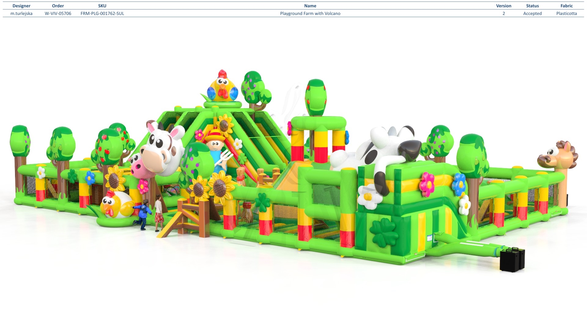 Playground Farm with Volcano commercial inflatable playground
