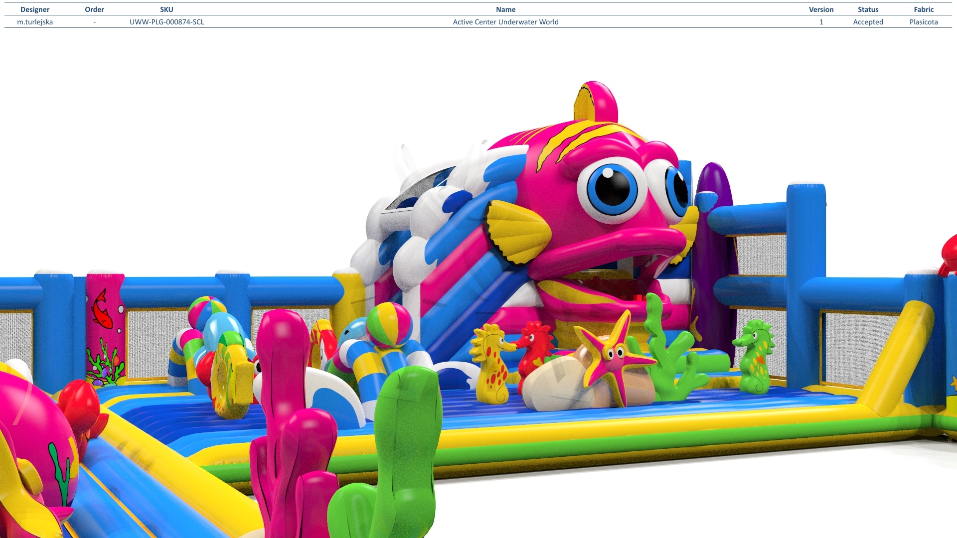 Playground Mini Underwater World commercial inflatable playground