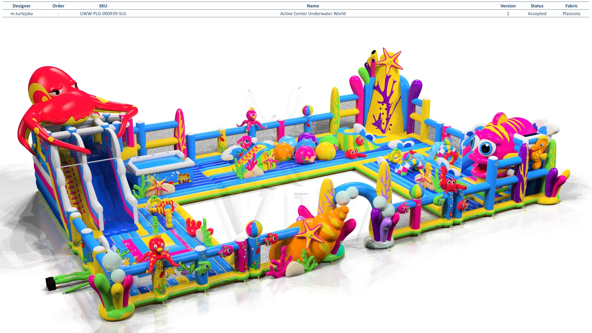 Playground Mini Underwater World commercial inflatable playground