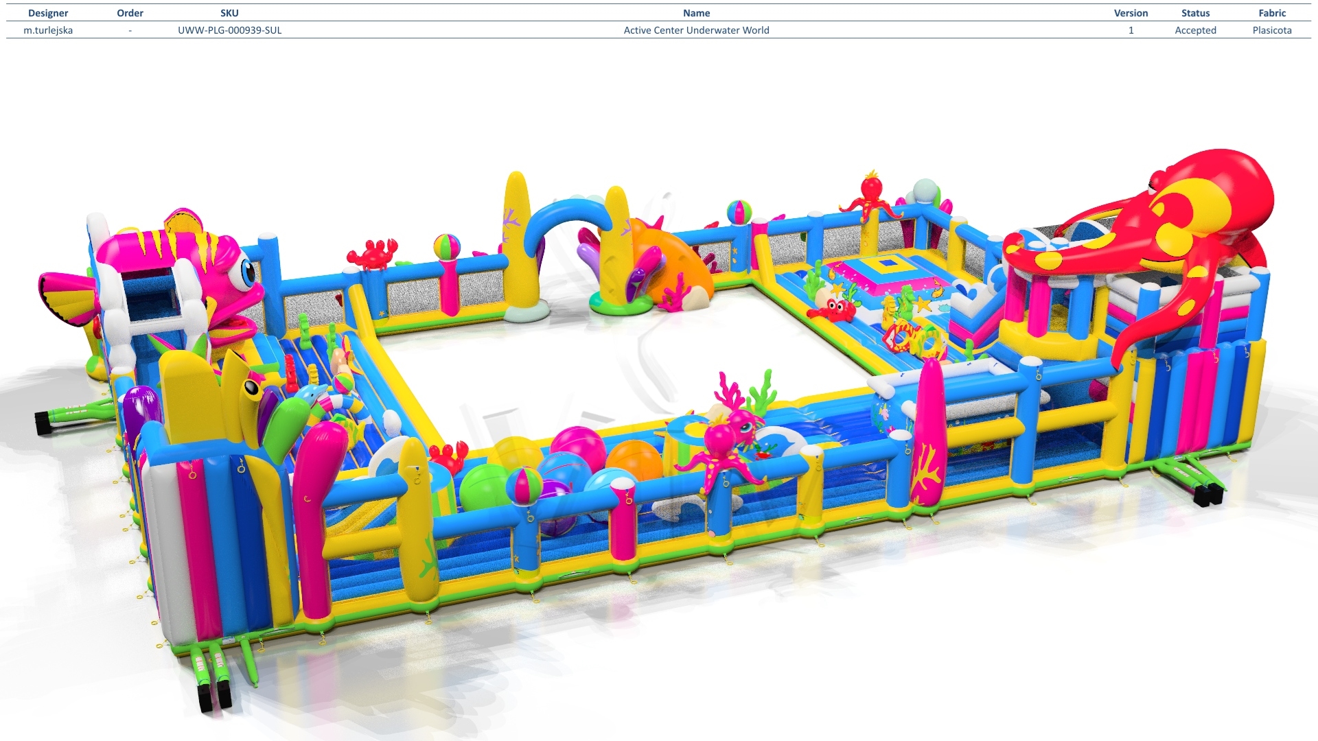 Playground Mini Underwater World commercial inflatable playground