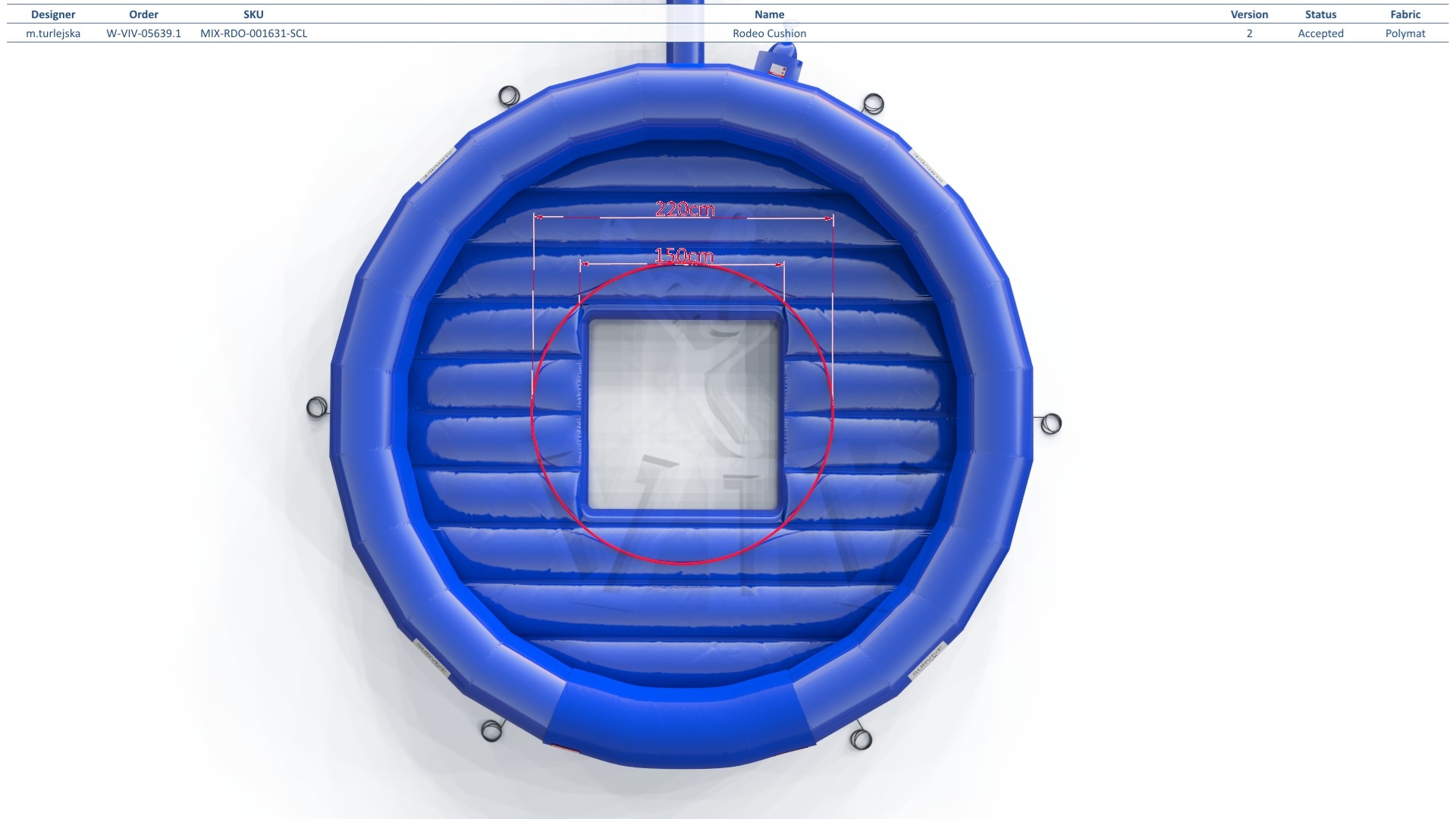 Air cushion for Rodeo commercial mechanical rodeo attraction