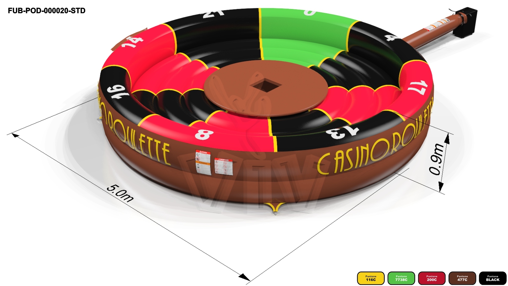 Air cushion for Rodeo Casino Roulette commercial mechanical rodeo attraction