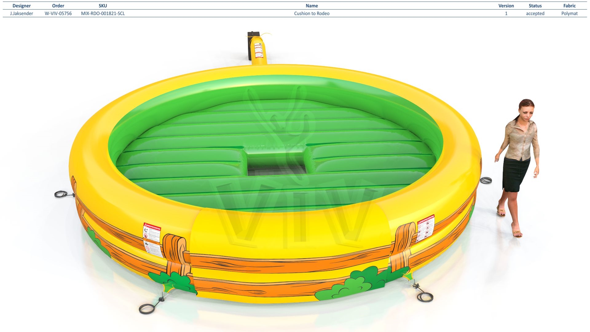 Air cushion for Rodeo (with sponges) commercial mechanical rodeo attraction