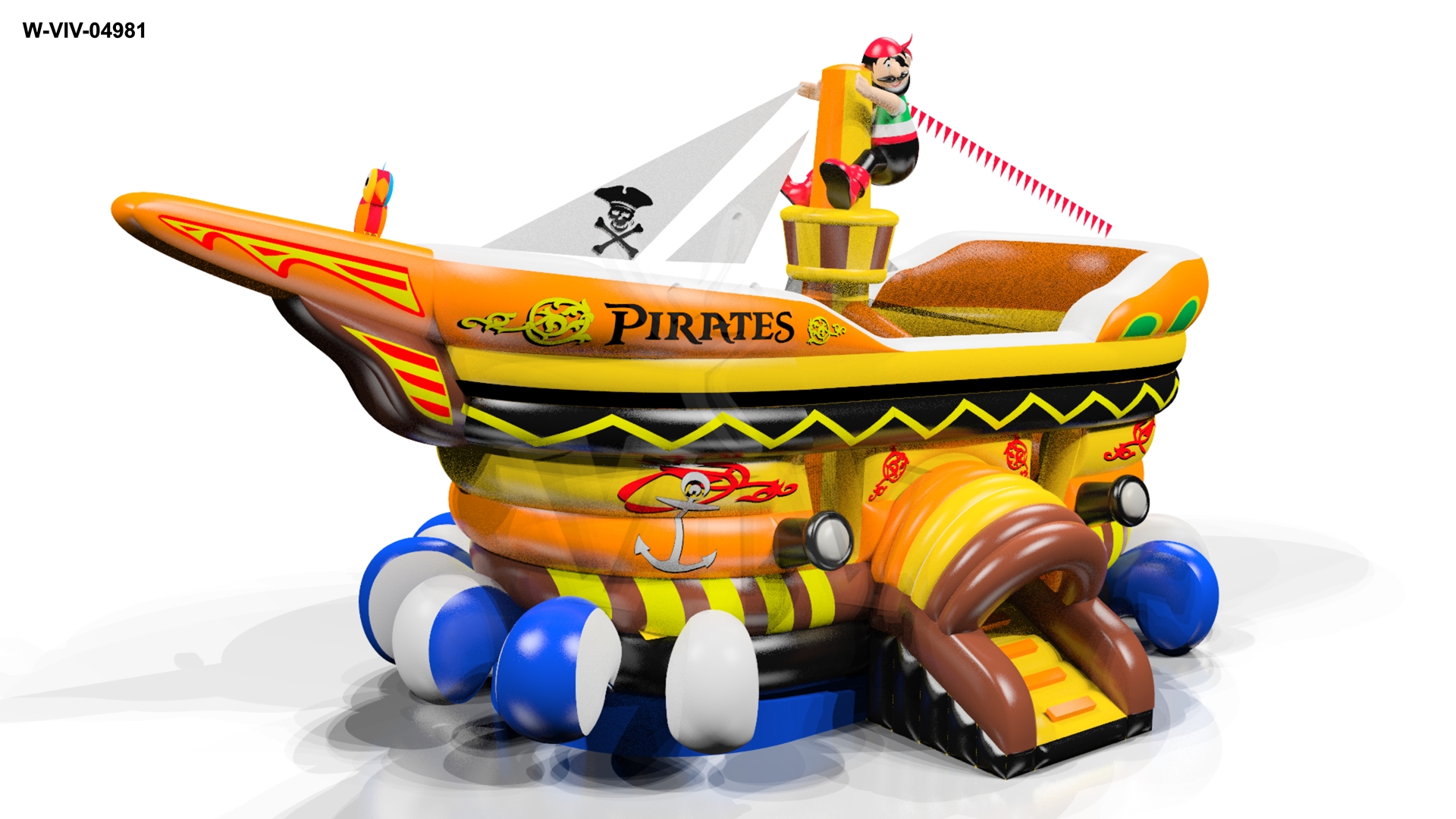 Rocking ship - Collection Pirate commercial inflatable ship attraction