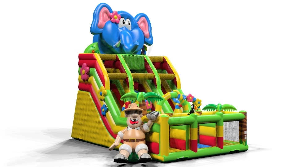 Elephant commercial inflatable slide
