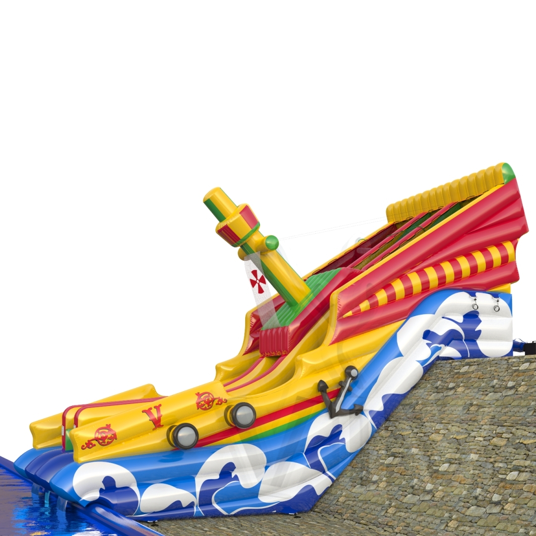 Galeon on the slope commercial inflatable slide