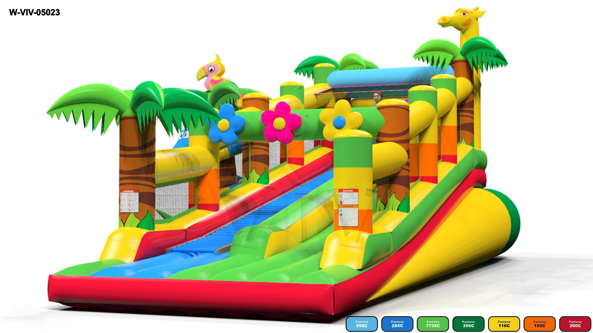 Rolls Jungle (without rolls) commercial inflatable slide