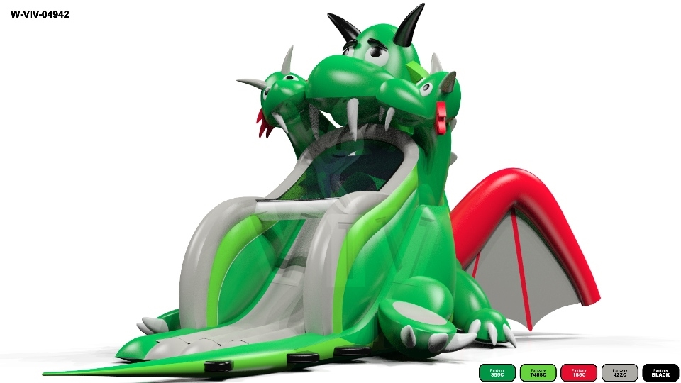 Slide Dragons 13,8 x 7,8 x 7,6 m commercial inflatable slide
