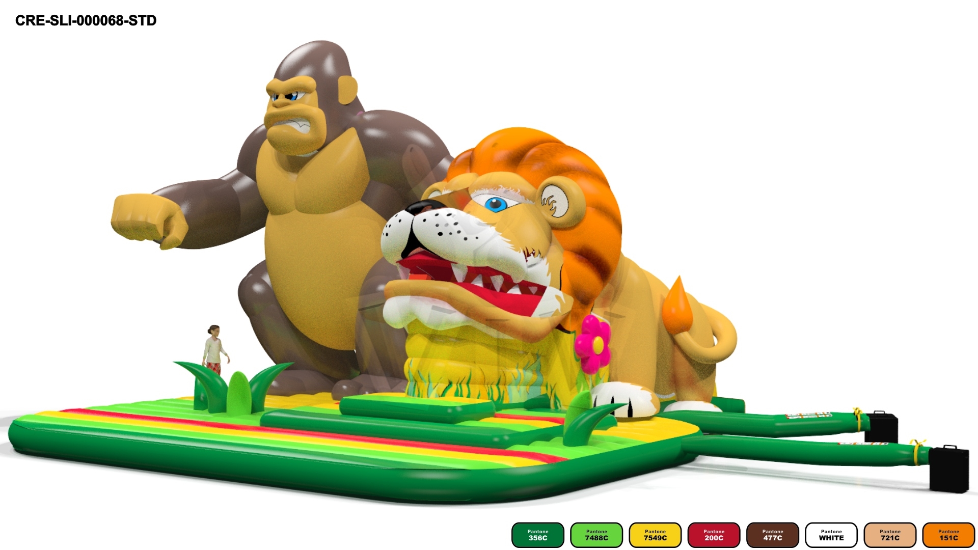 swallower Lion commercial inflatable slide