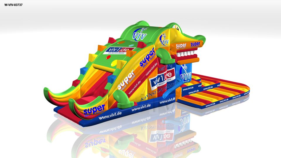 Crocodile VIV commercial inflatable slide