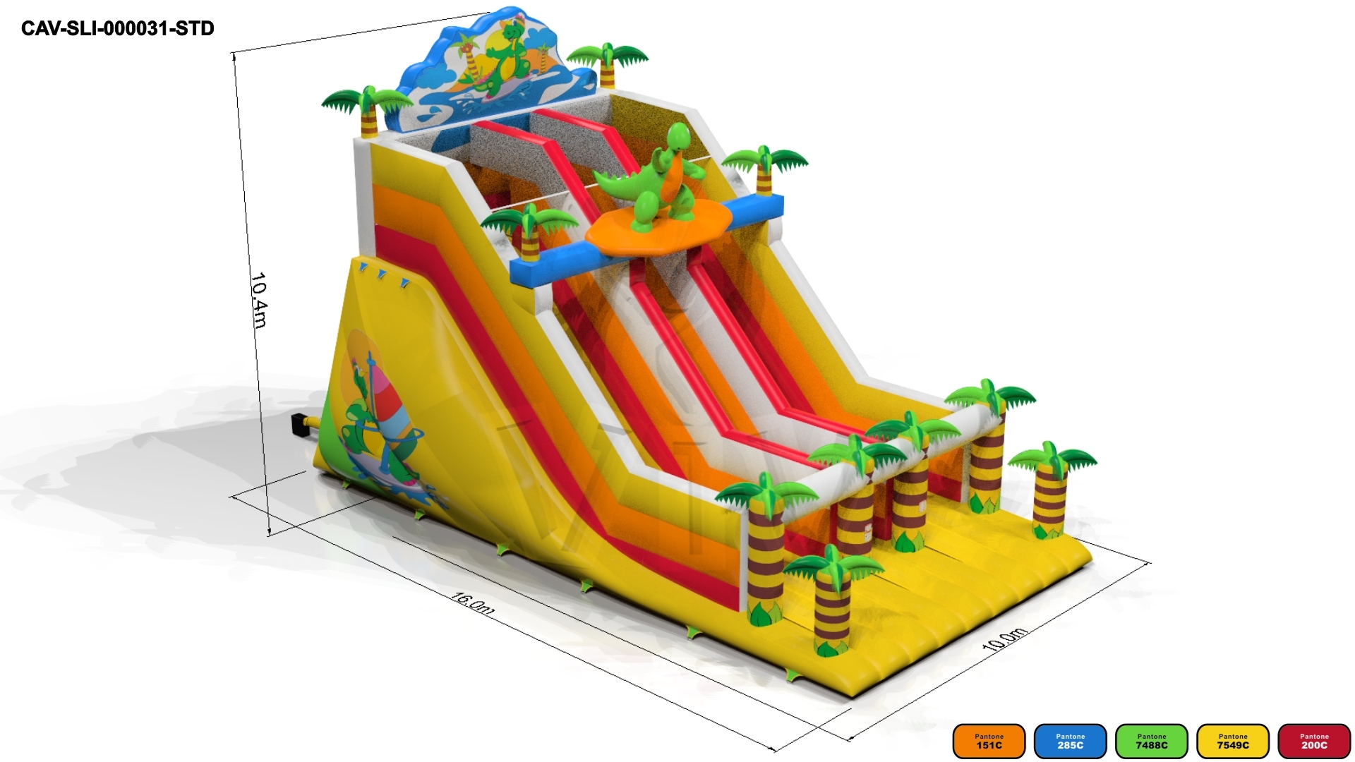 Dino Gigant commercial inflatable slide