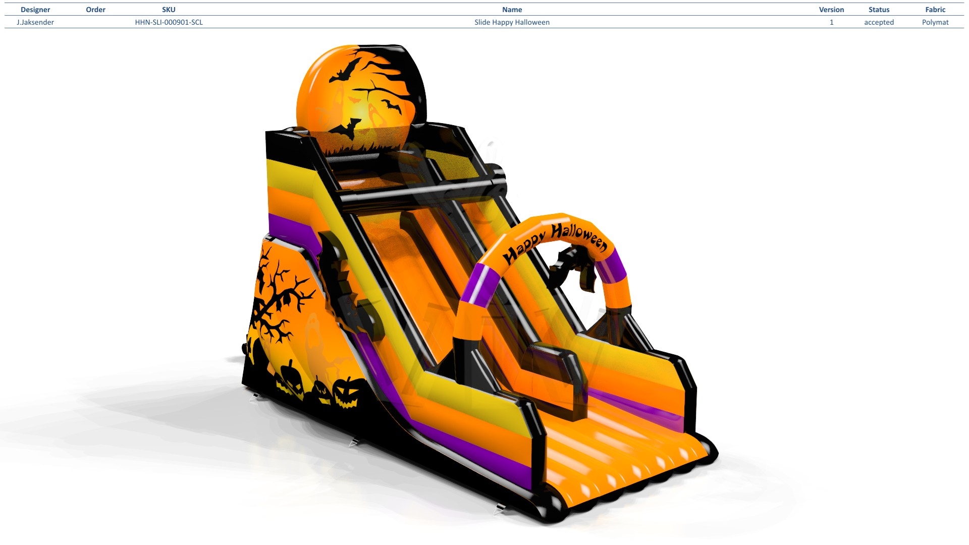 Happy Halloween commercial inflatable slide