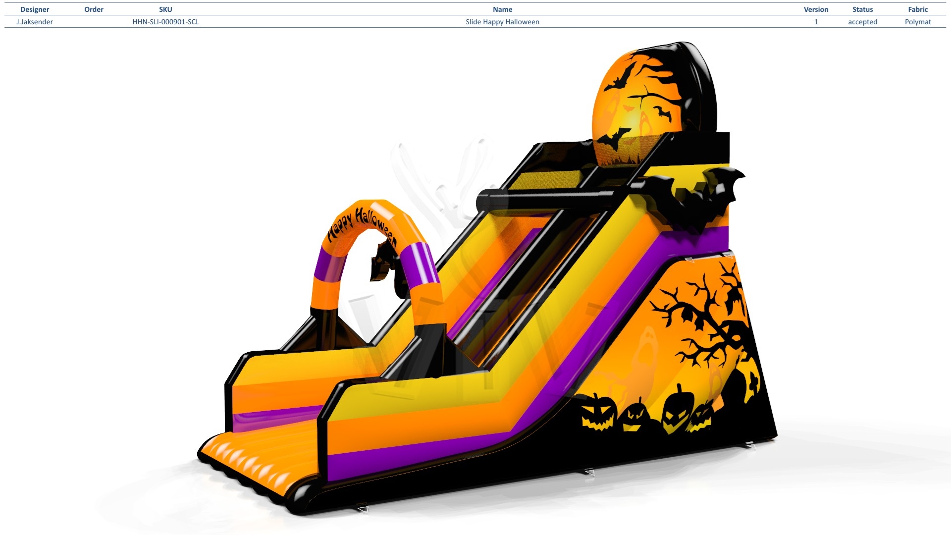 Happy Halloween commercial inflatable slide
