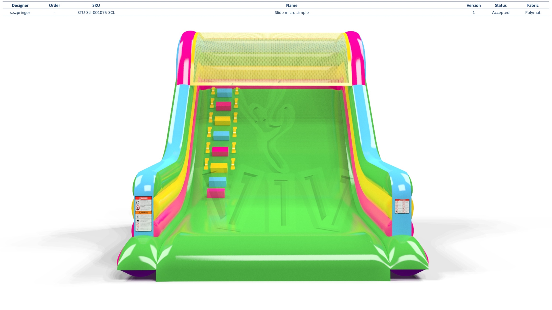 micro simple Startup commercial inflatable slide