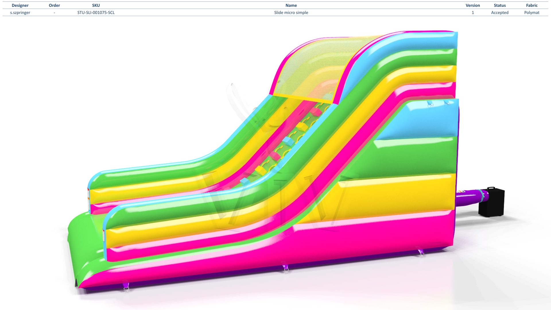 micro simple Startup commercial inflatable slide