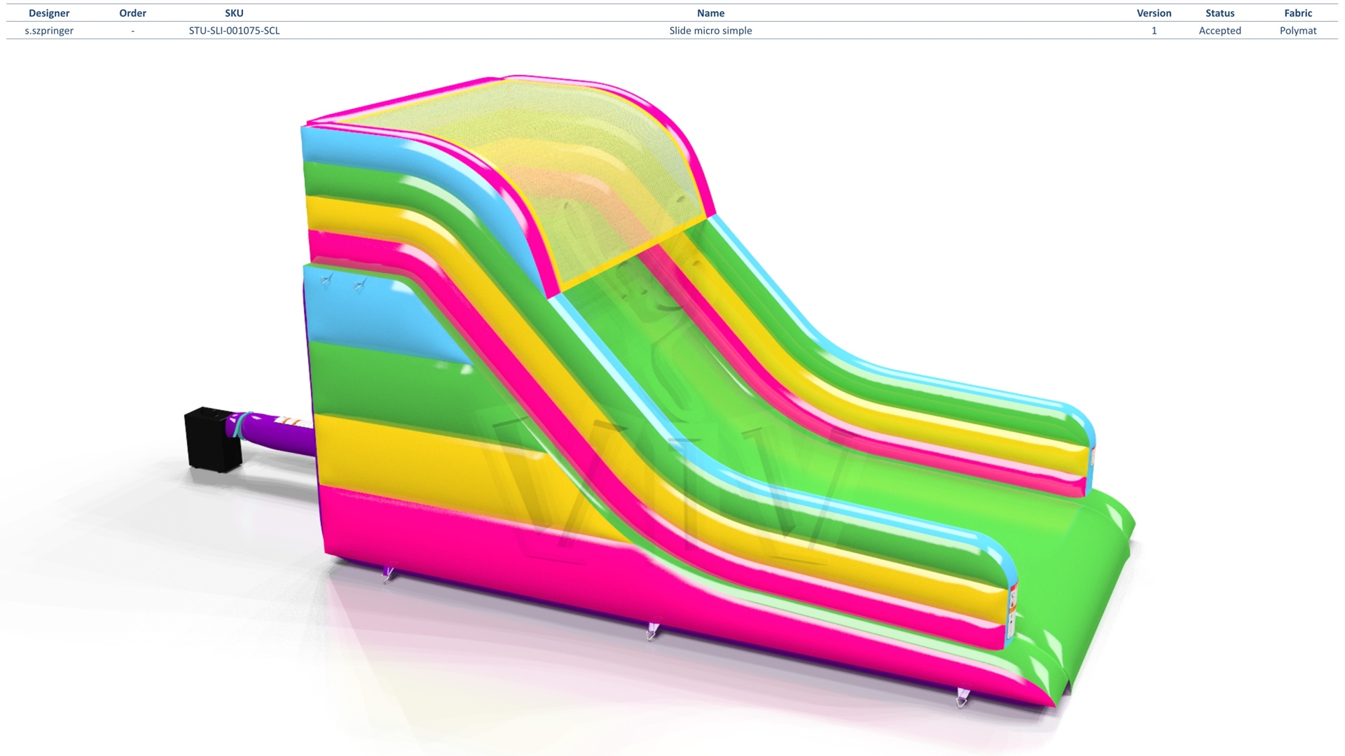 micro simple Startup commercial inflatable slide