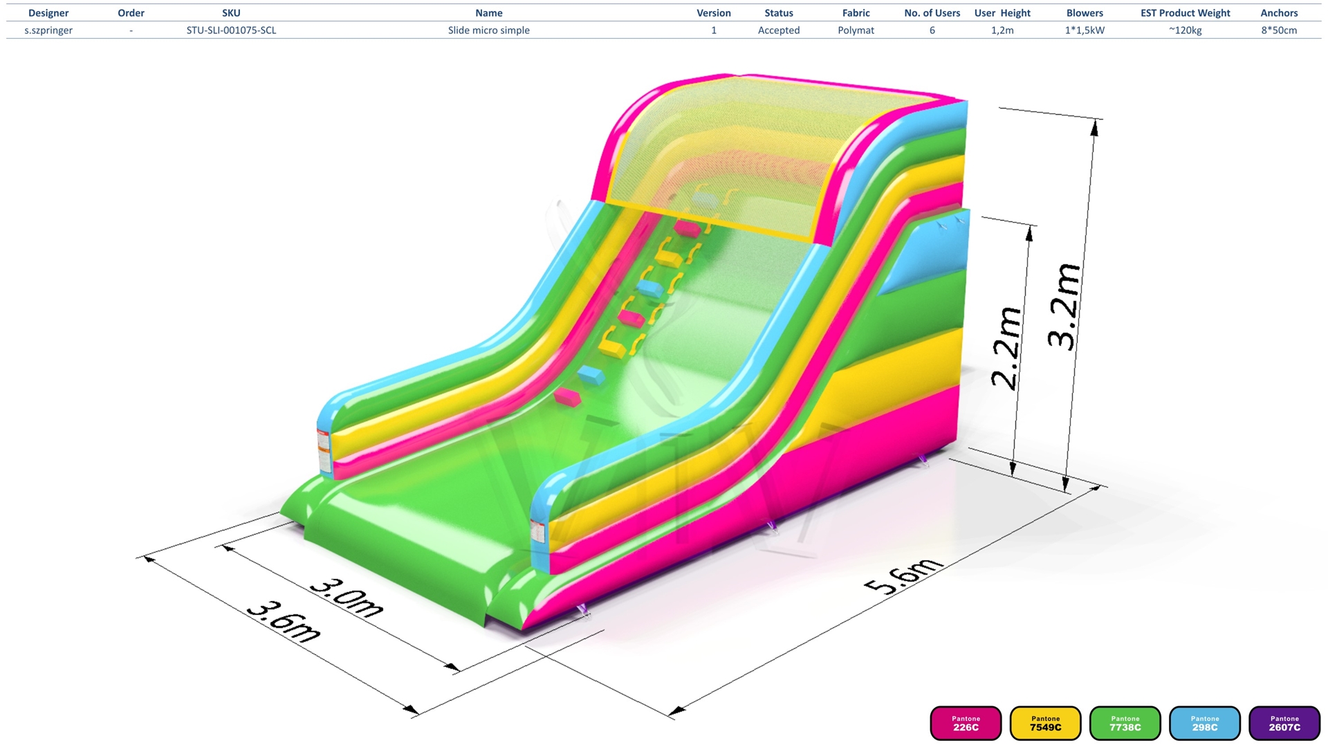 micro simple Startup commercial inflatable slide