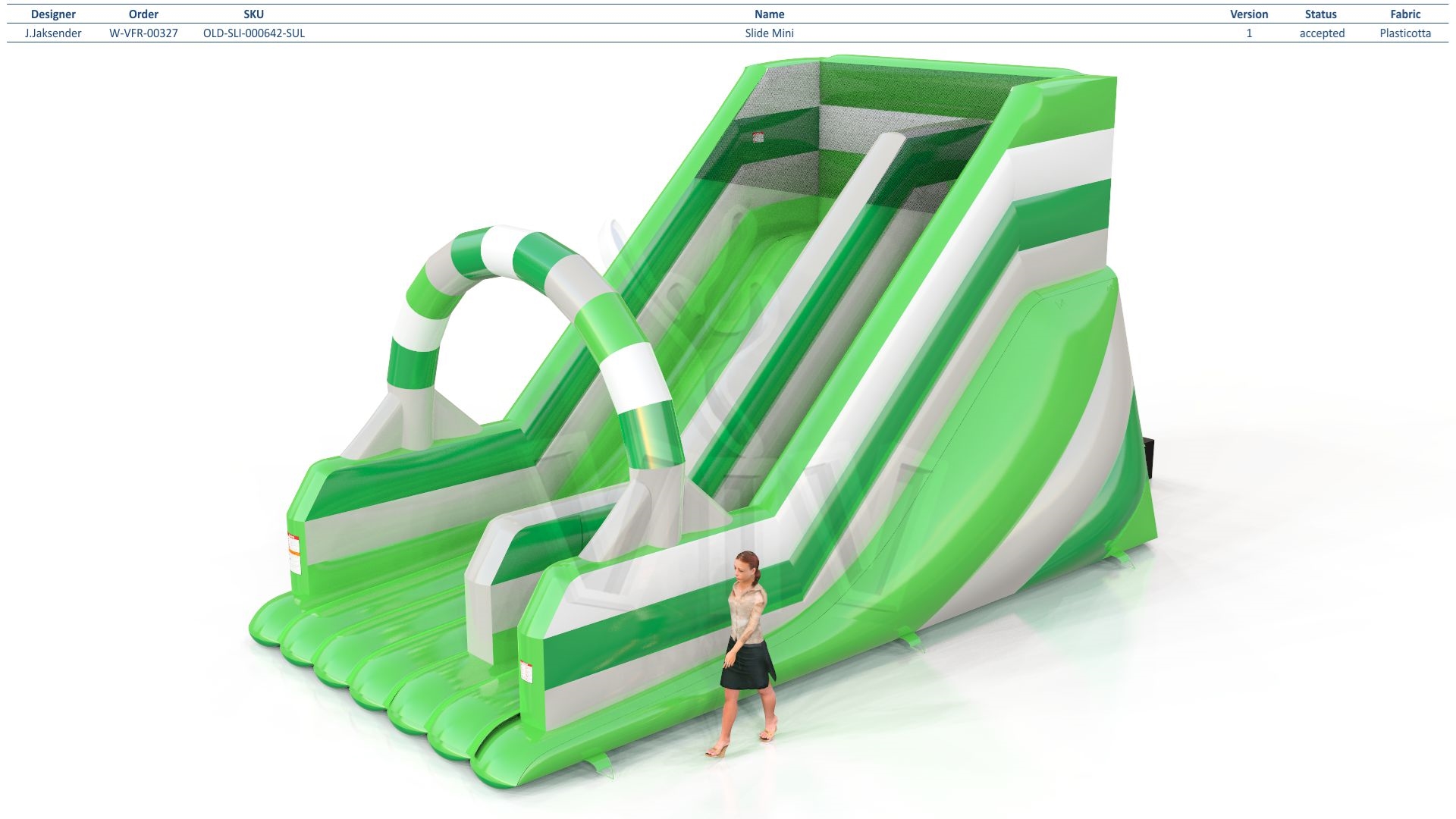 Mini commercial inflatable slide