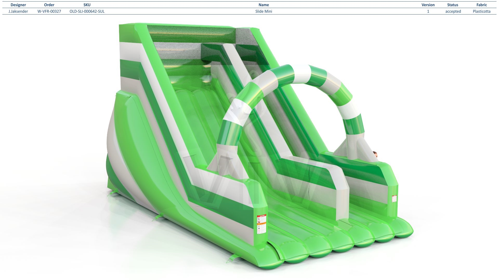 Mini commercial inflatable slide