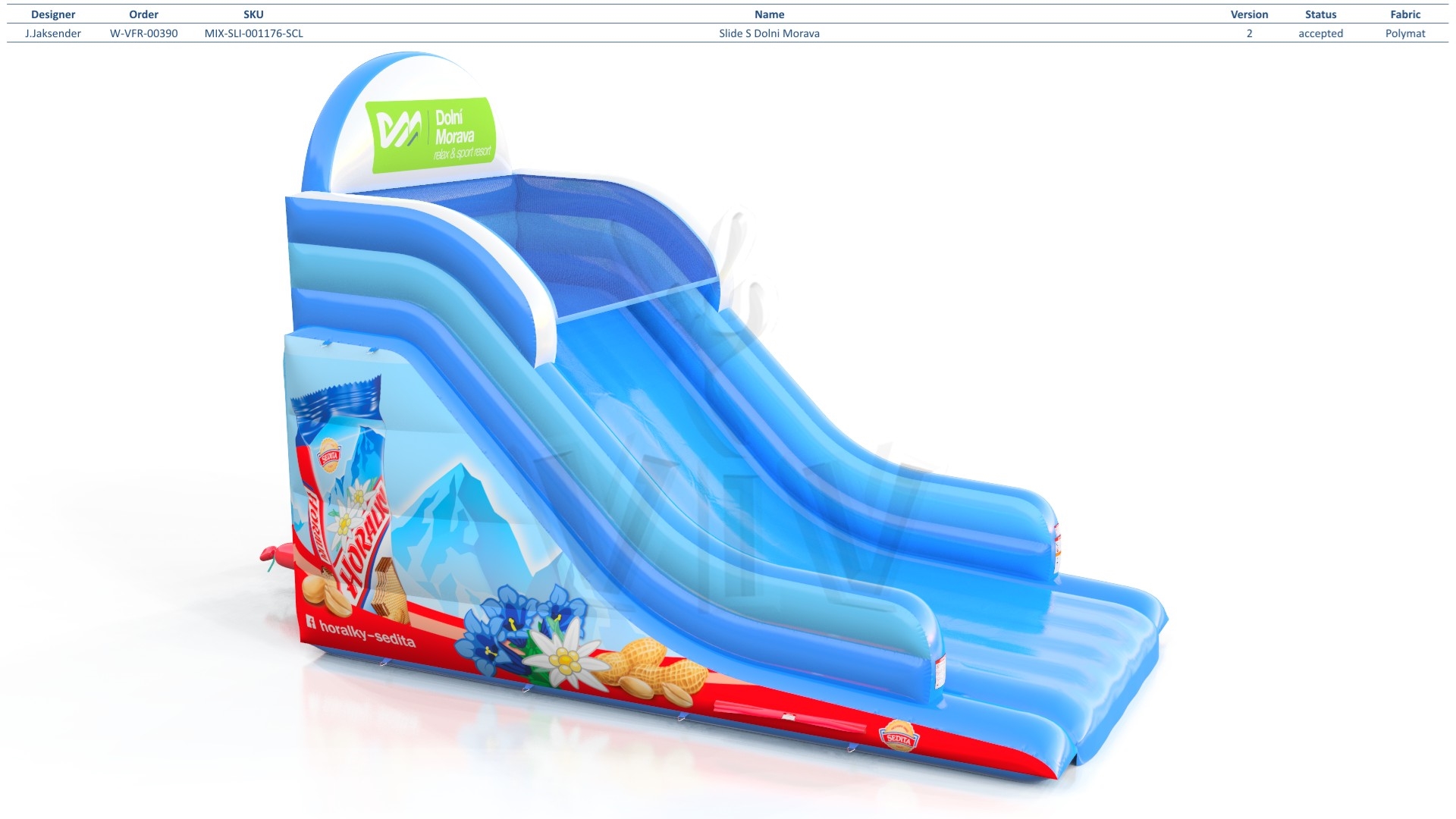 S Dolni Morava commercial inflatable slide