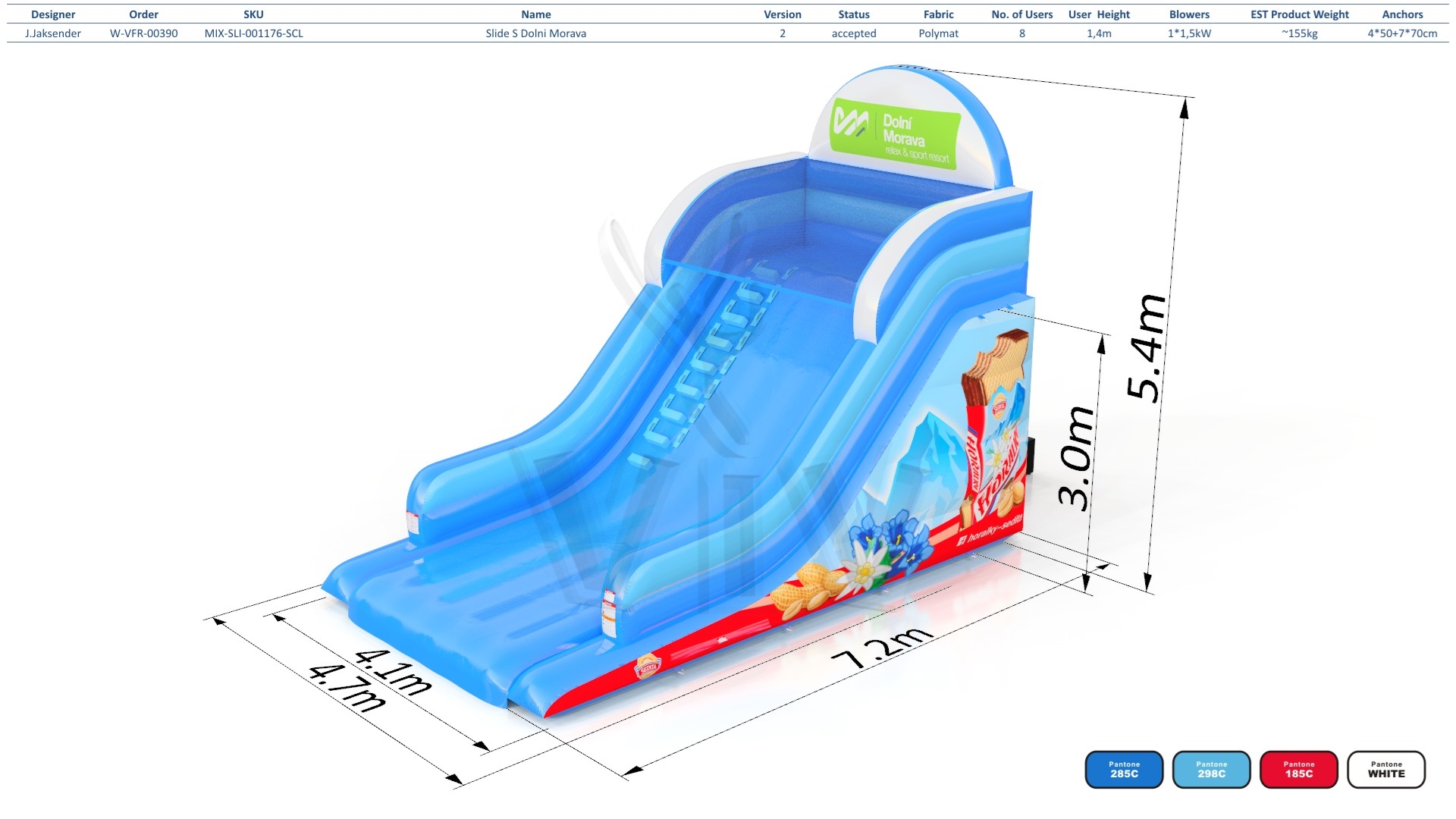 S Dolni Morava commercial inflatable slide