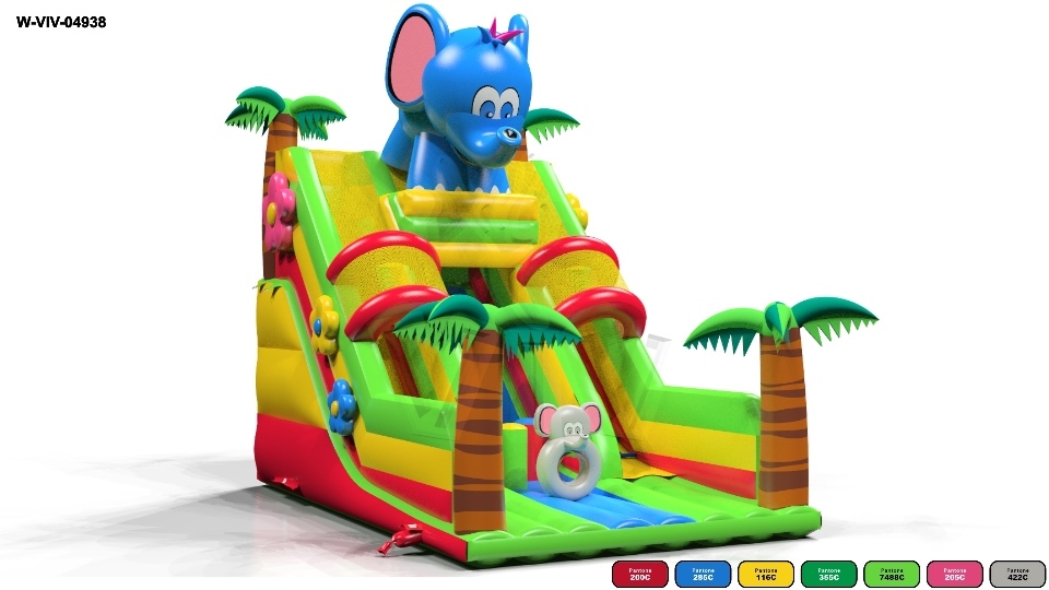 Slide Elephant 7,3 x 4,8 x 6,6 m commercial inflatable slide