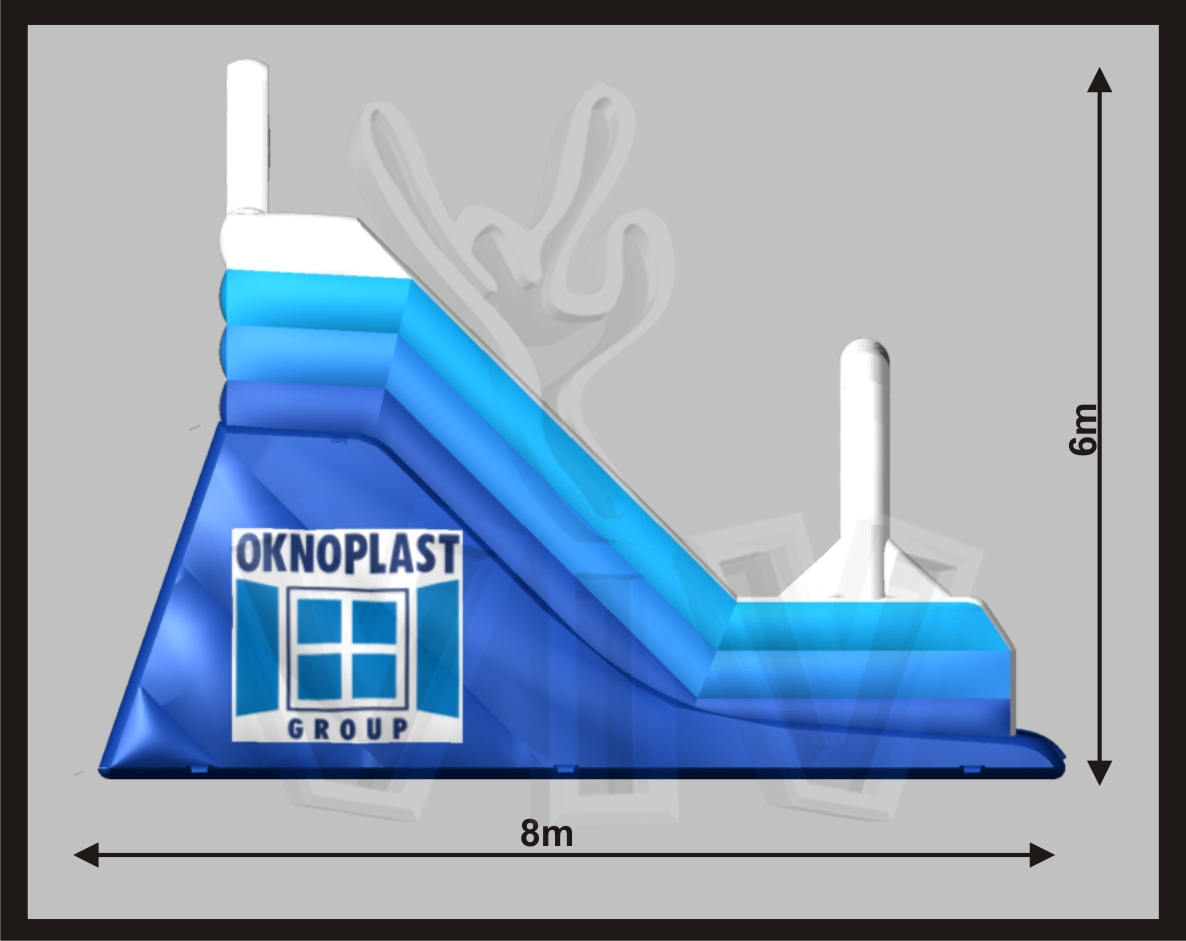 Slide MINI Super Plus Oknoplast 8 x 5,3 x 6 m commercial inflatable slide
