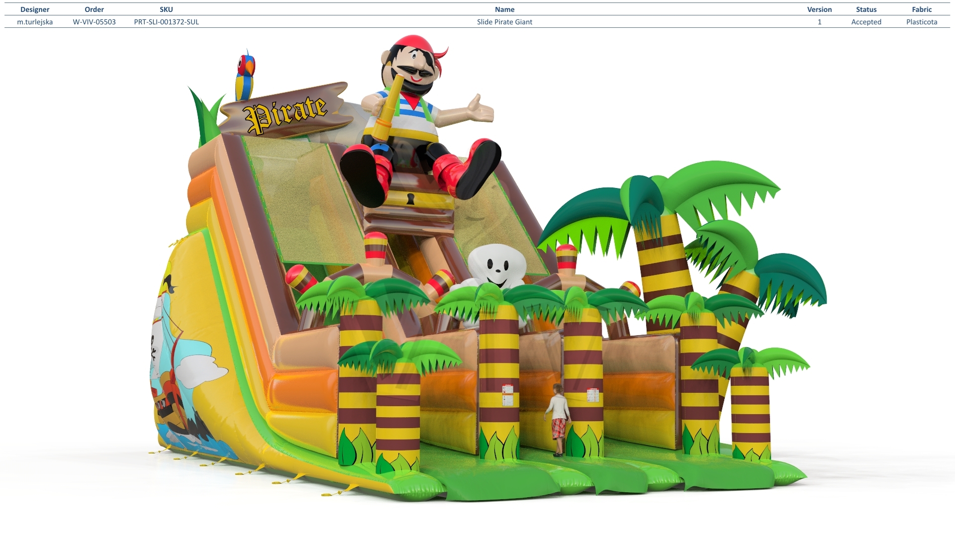 Slide Pirate Giant commercial inflatable slide