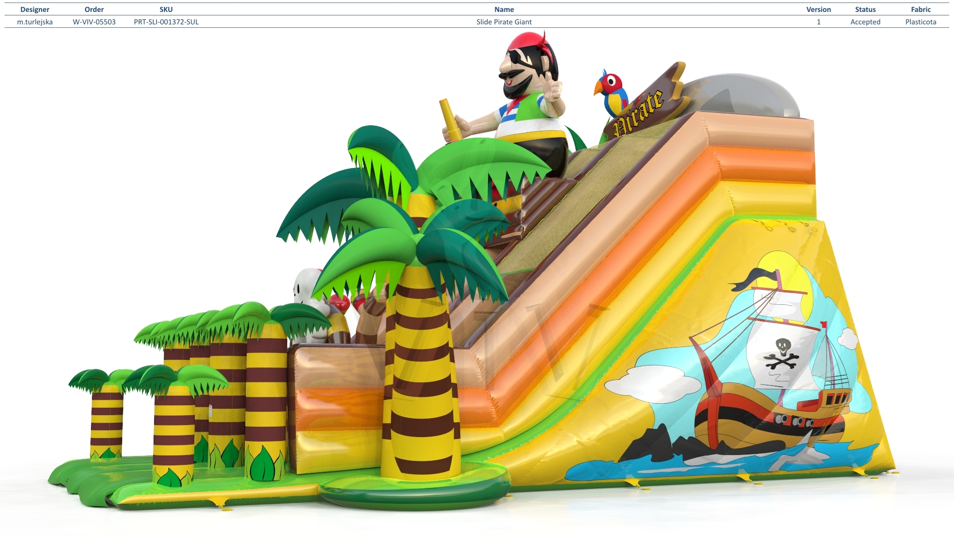 Slide Pirate Giant commercial inflatable slide