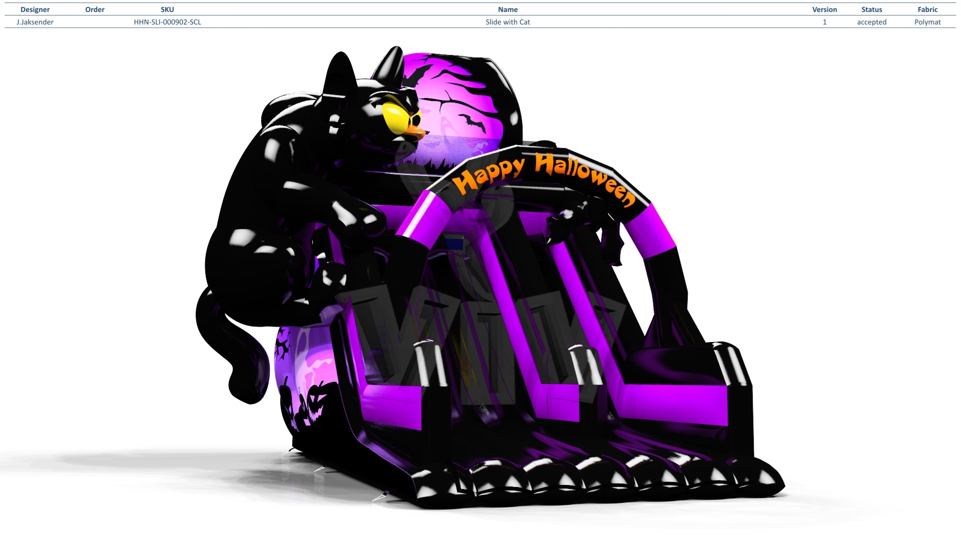 Slide with Cat commercial inflatable slide