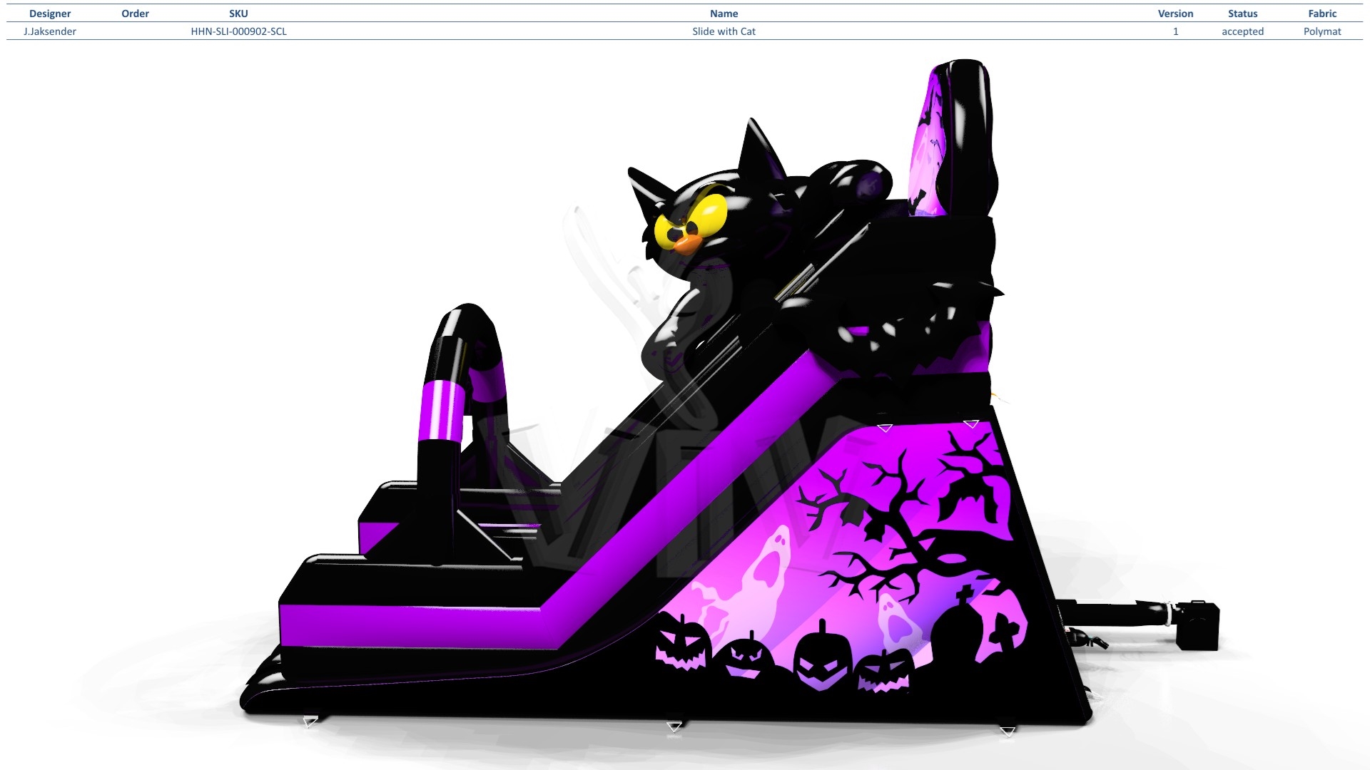Slide with Cat commercial inflatable slide