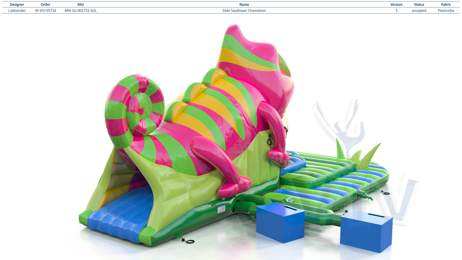 Swallower Chameleon commercial inflatable slide