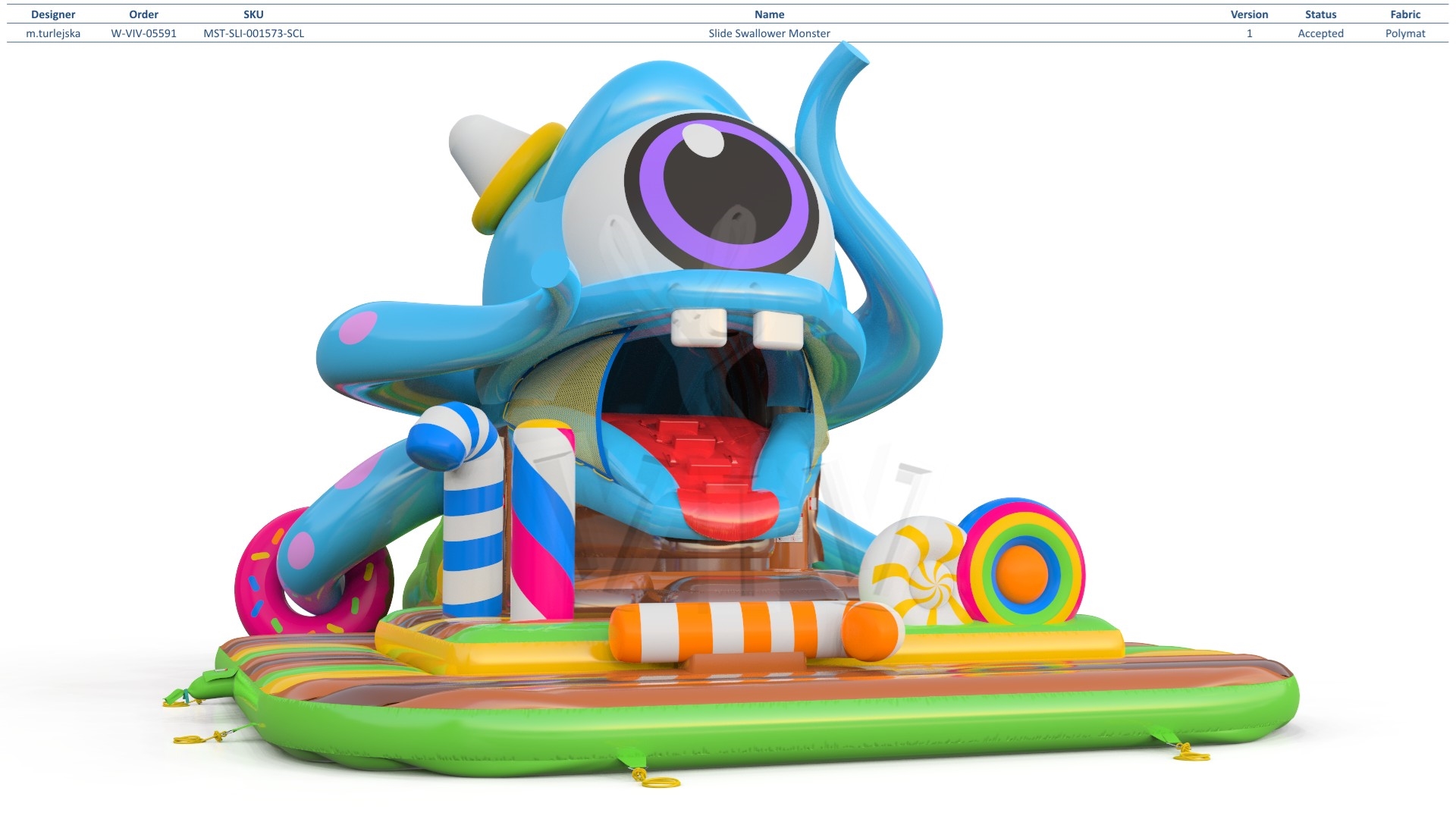 Swallower Monster commercial inflatable slide