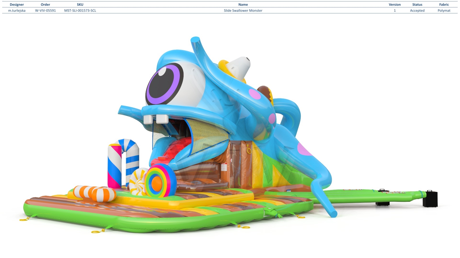 Swallower Monster commercial inflatable slide