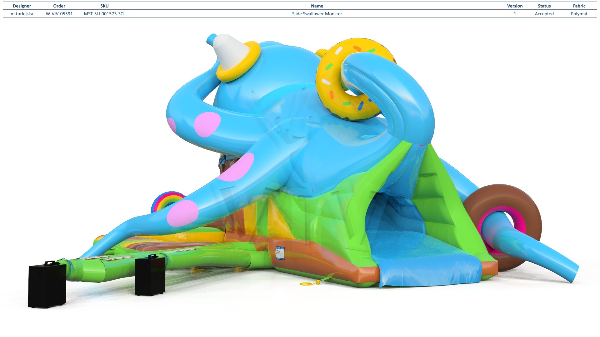 Swallower Monster commercial inflatable slide