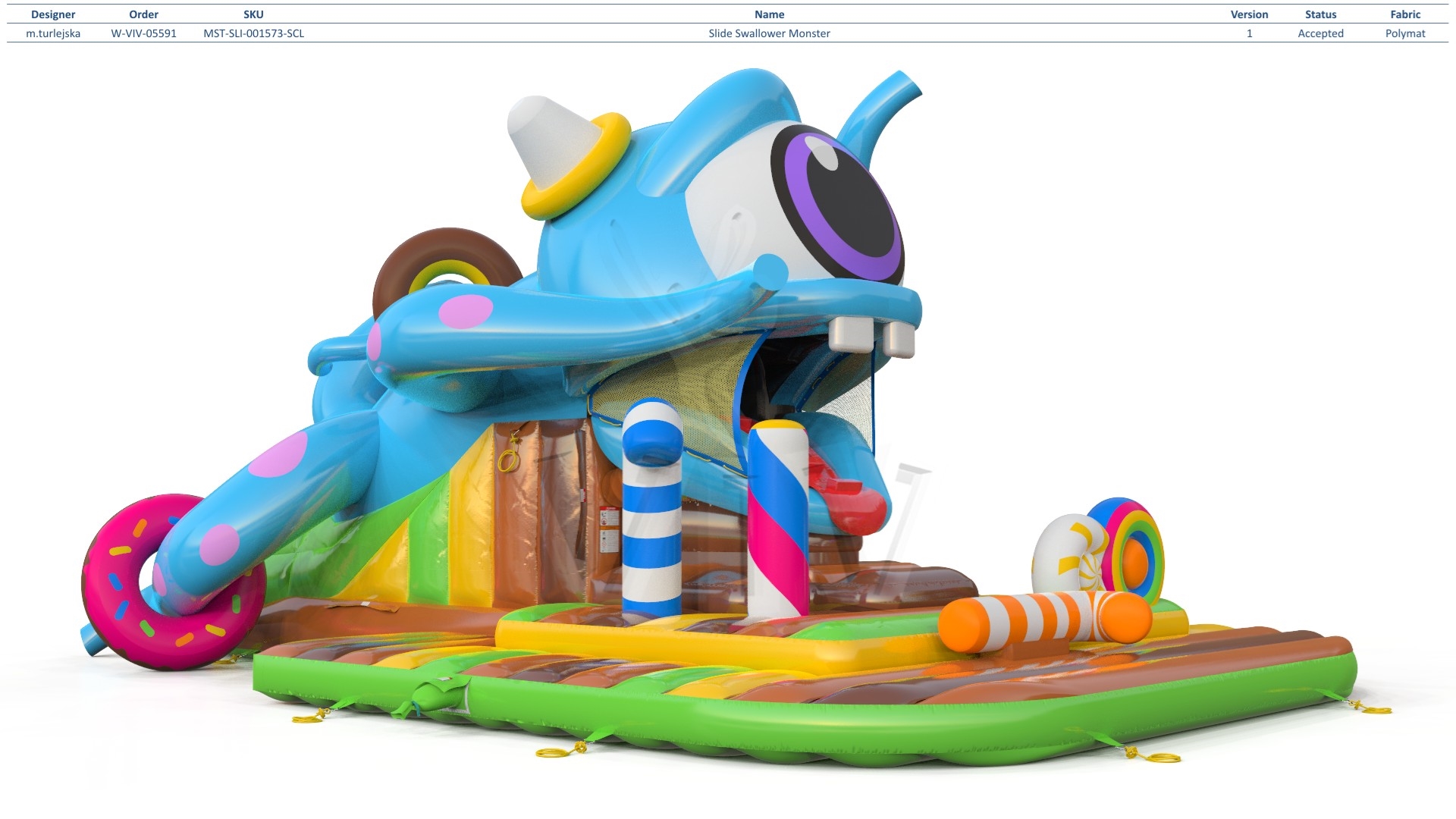 Swallower Monster commercial inflatable slide