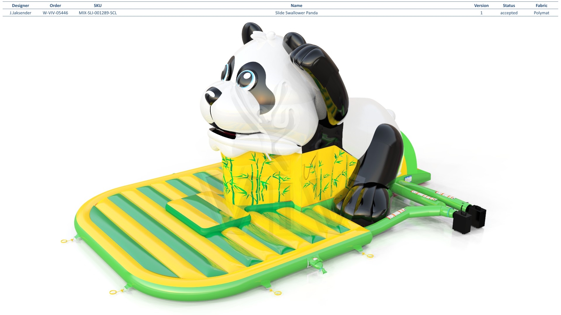 Swallower Panda commercial inflatable slide